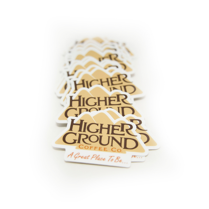 Higher Ground Coffee Co. Stickers (White)